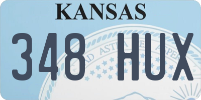 KS license plate 348HUX
