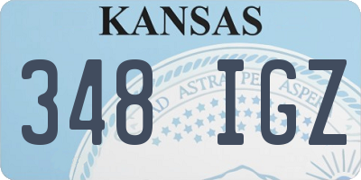 KS license plate 348IGZ