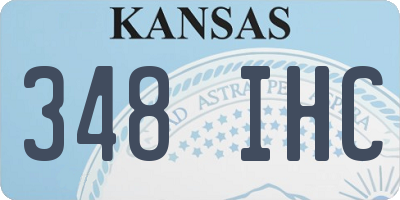 KS license plate 348IHC