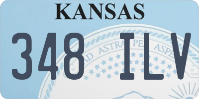 KS license plate 348ILV