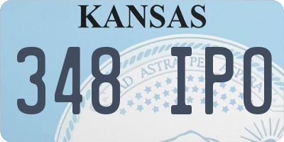 KS license plate 348IPO