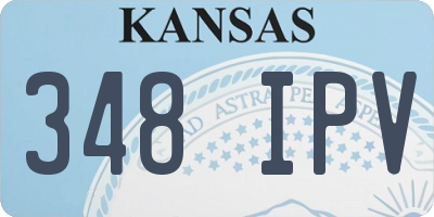 KS license plate 348IPV