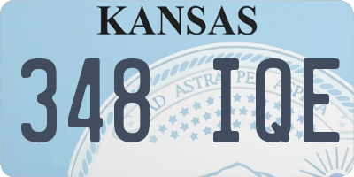 KS license plate 348IQE