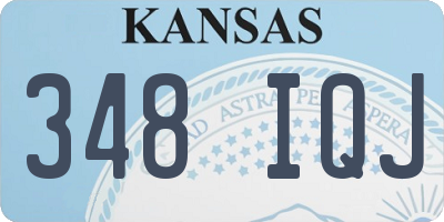 KS license plate 348IQJ