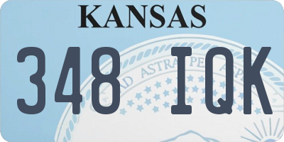 KS license plate 348IQK