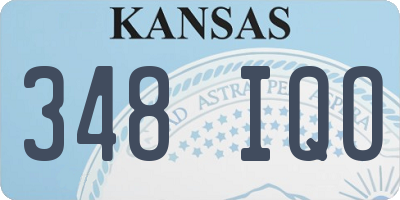 KS license plate 348IQO