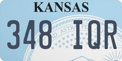 KS license plate 348IQR