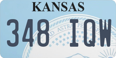 KS license plate 348IQW