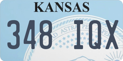 KS license plate 348IQX