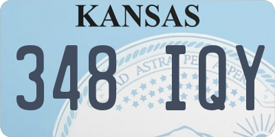 KS license plate 348IQY