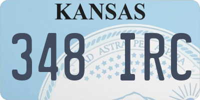 KS license plate 348IRC