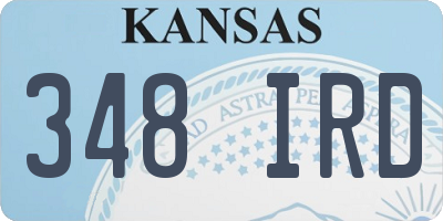KS license plate 348IRD