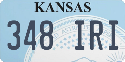 KS license plate 348IRI