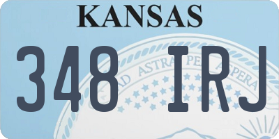 KS license plate 348IRJ