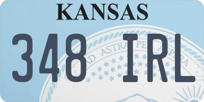KS license plate 348IRL