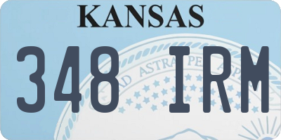 KS license plate 348IRM