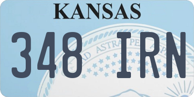 KS license plate 348IRN