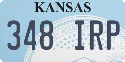 KS license plate 348IRP