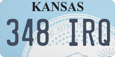 KS license plate 348IRQ
