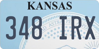 KS license plate 348IRX