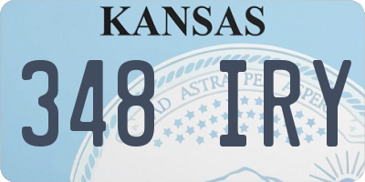 KS license plate 348IRY