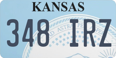 KS license plate 348IRZ
