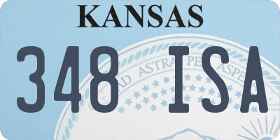 KS license plate 348ISA