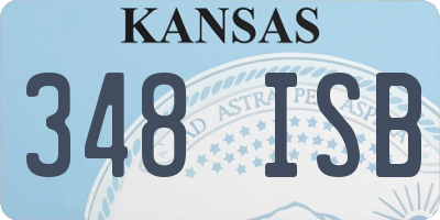 KS license plate 348ISB