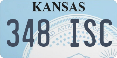 KS license plate 348ISC