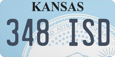 KS license plate 348ISD