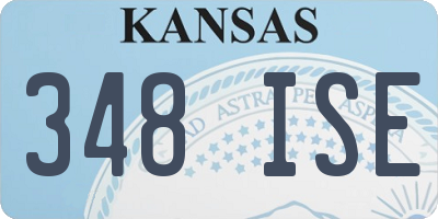 KS license plate 348ISE