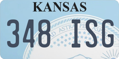 KS license plate 348ISG