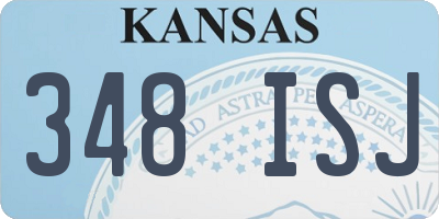 KS license plate 348ISJ