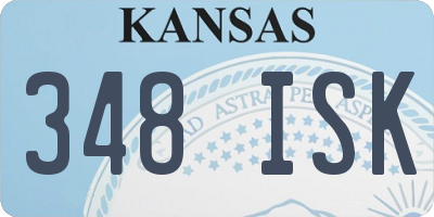 KS license plate 348ISK