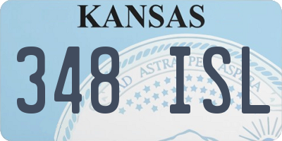KS license plate 348ISL