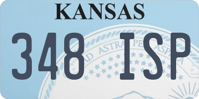 KS license plate 348ISP