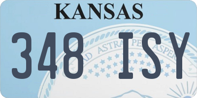 KS license plate 348ISY