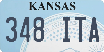 KS license plate 348ITA