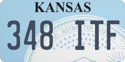 KS license plate 348ITF
