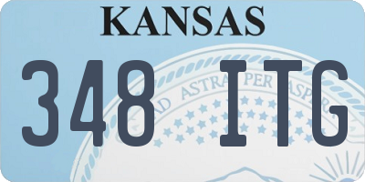 KS license plate 348ITG