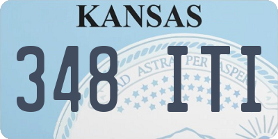 KS license plate 348ITI