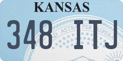 KS license plate 348ITJ