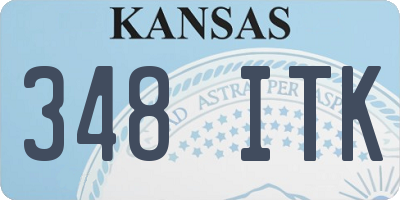 KS license plate 348ITK