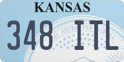 KS license plate 348ITL
