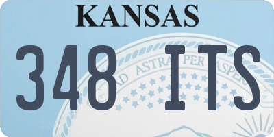 KS license plate 348ITS