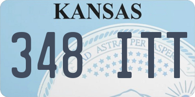 KS license plate 348ITT