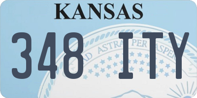 KS license plate 348ITY