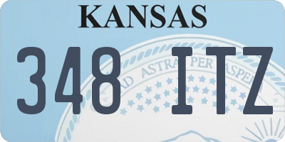 KS license plate 348ITZ