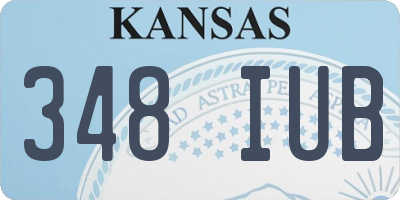 KS license plate 348IUB