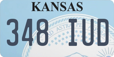 KS license plate 348IUD